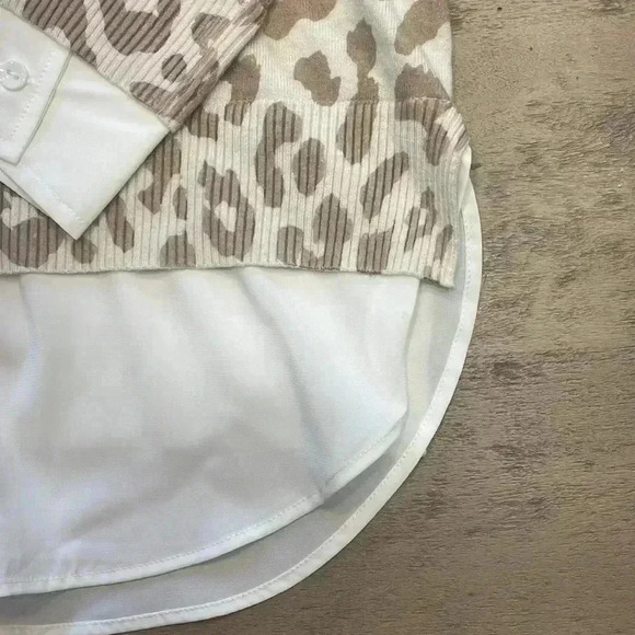 NWT Milano sweater with blouse collar, size Small - Picture 4 of 6